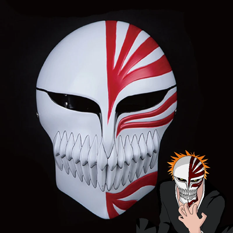 Аниме отбеливающая маска для косплея Kurosaki ichigo на Хэллоуин унисекс полнолицевой