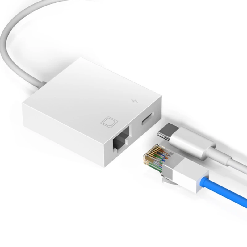 Переходник для OTG Ethernet USB C к RJ45 LAN проводной N0etwork 100 Мб/с конвертер iPhone Android type c порт
