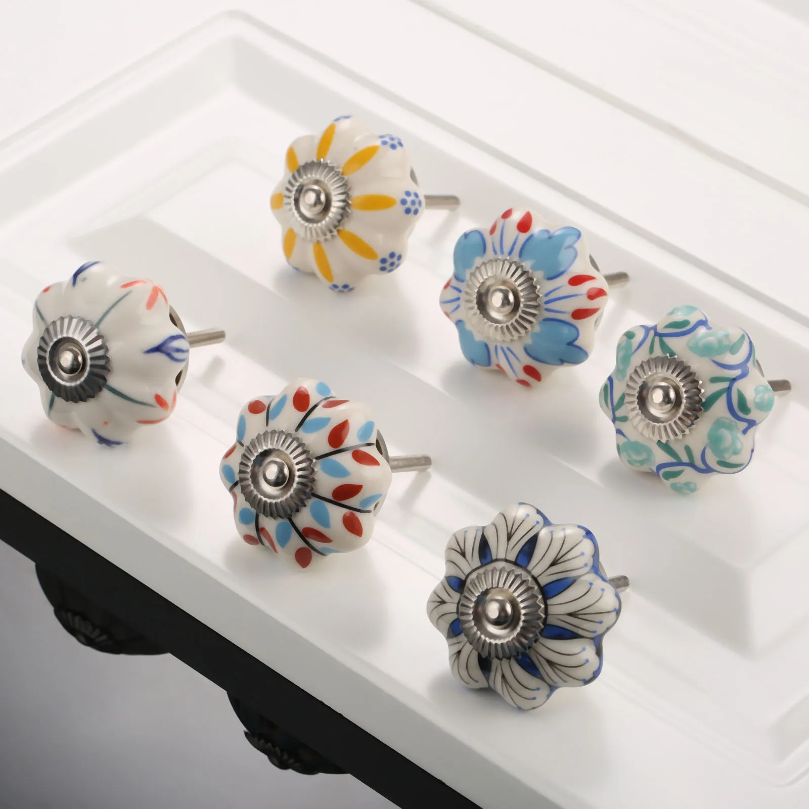 DRELD 40mm Furniture Handle Ceramic Drawer Cabinet Knobs and Handles Door Cupboard Kitchen Pull Hardware | Обустройство дома