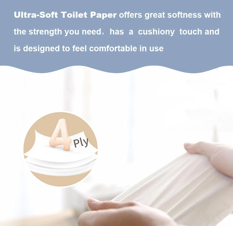 Ультра-мягкие белые туалетная бумага сильные и хорошо впитывающие полотенца для