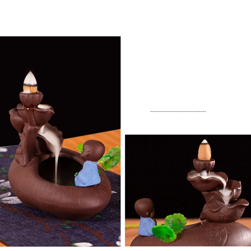 

Charcoal Backflow Incense Burner Smoke Gothic Decor Incense Stick Aroma Holder Waterfall Encensoir Charbon Candle Burner AB50XX