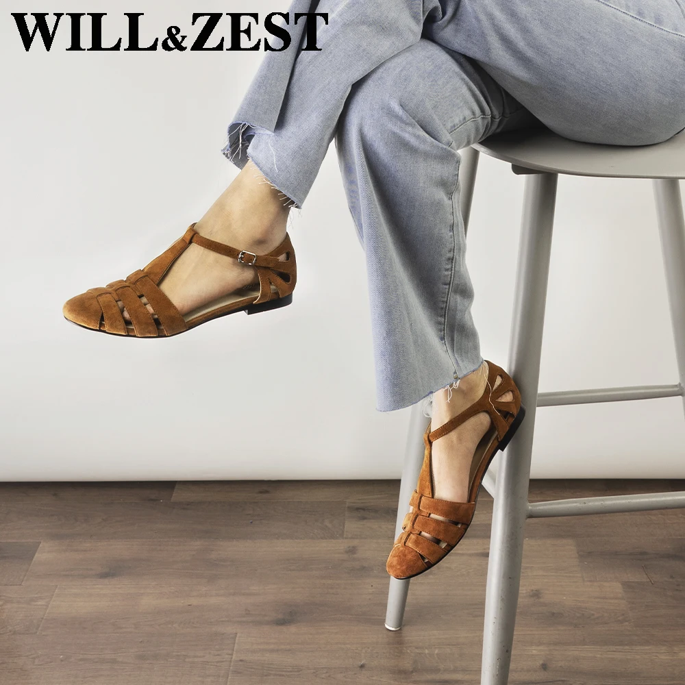 WILL & ZEST/гладиаторские плоские сандалии г. Женская обувь из кожи с Т образным