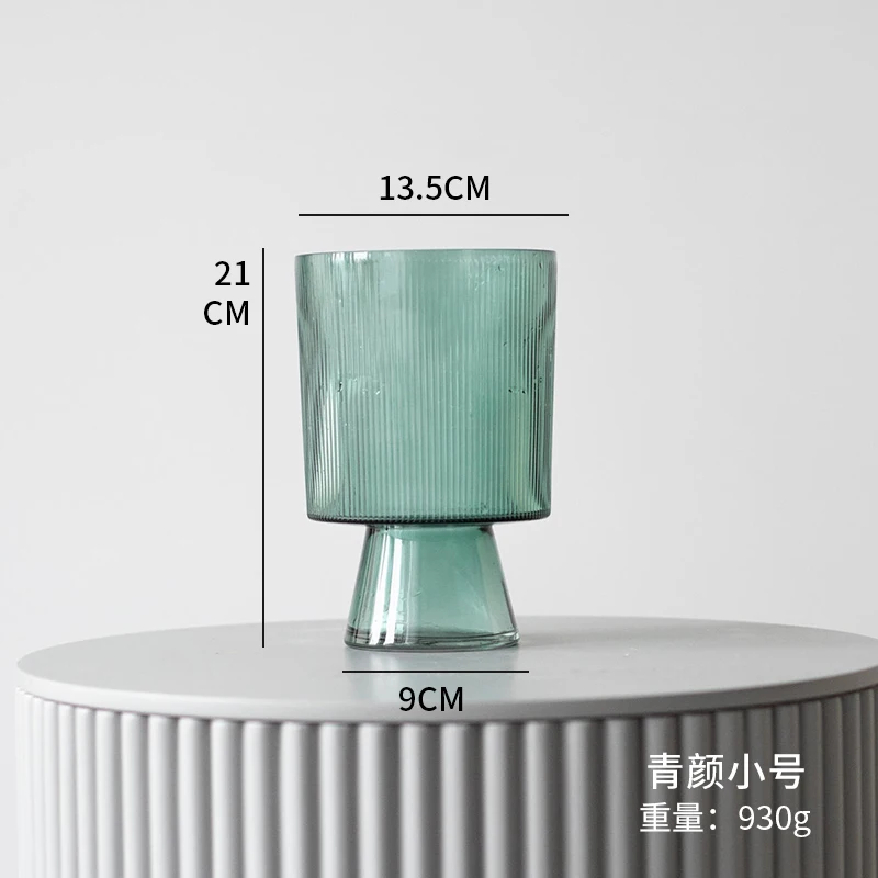 

Modern Minimalist Vase Tranparent Glass Creative Art Tabletop Hydroponic Plants Vase Dry Flower Wazony Table Decoration BS50HP