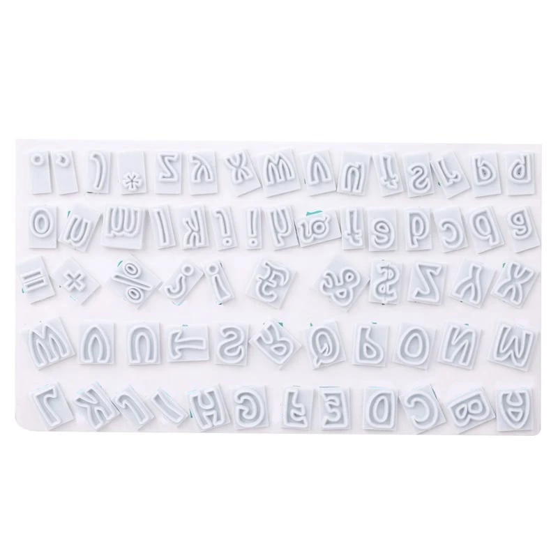 64 шт./компл. пластиковые печенья помадка резак Алфавит буквы формы торта