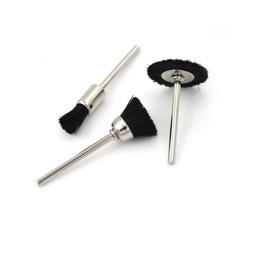 

5Pcs For Dremel Accessories 3mm Shank Mandrel Metal Stiff Abrasive Wheel Nylon Cup Brush Polishing Buffing Wheels Rotary Tools