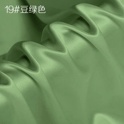 Шелк тутового шелкопряда креп атласная ткань для платья Cheongsam ширина 114 см одежда ткань для DIY шитья 90 чистый цвет горячая распродажа - Цвет: 19