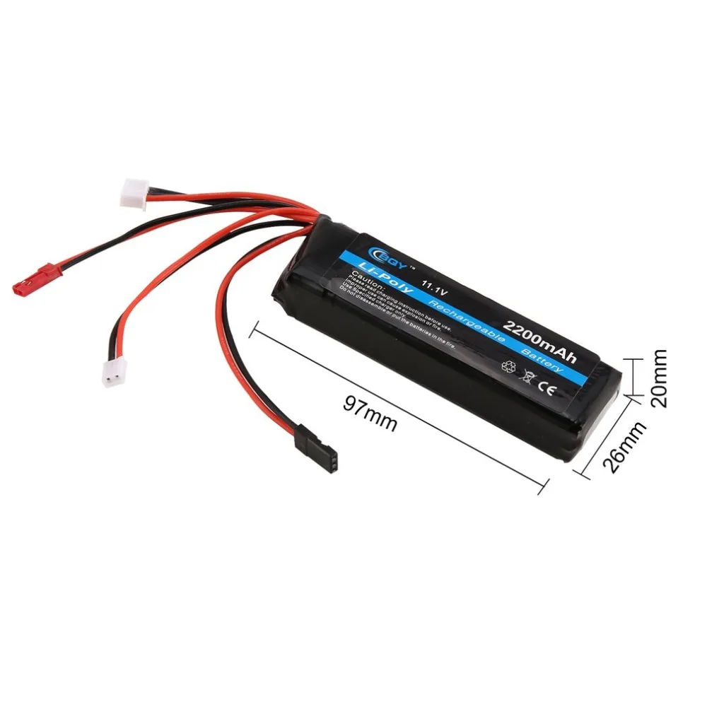 Аккумуляторная батарея BQY 11 1 В 2200 мАч 8C 3S 1P Lipo JST JR Muti Connector для радиоуправляемого