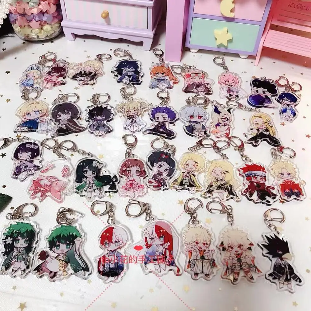 

Аниме Мой герой Академия ластик голова Bakugou Shouto Monoma Косплей Акриловый Брелок Плюшевый шар брелок ремешок шармы подарок 33 типа