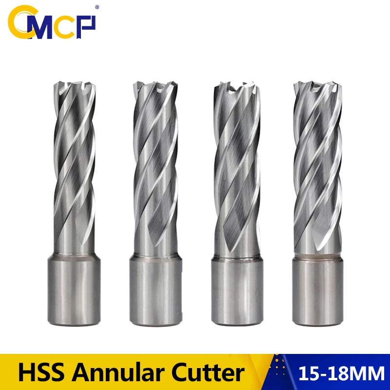

CMCP HSS сердцевины сверло кольцевой резак 15-18mmx55mm кольцевое сверло резец отверстий инструменты для сверления металла