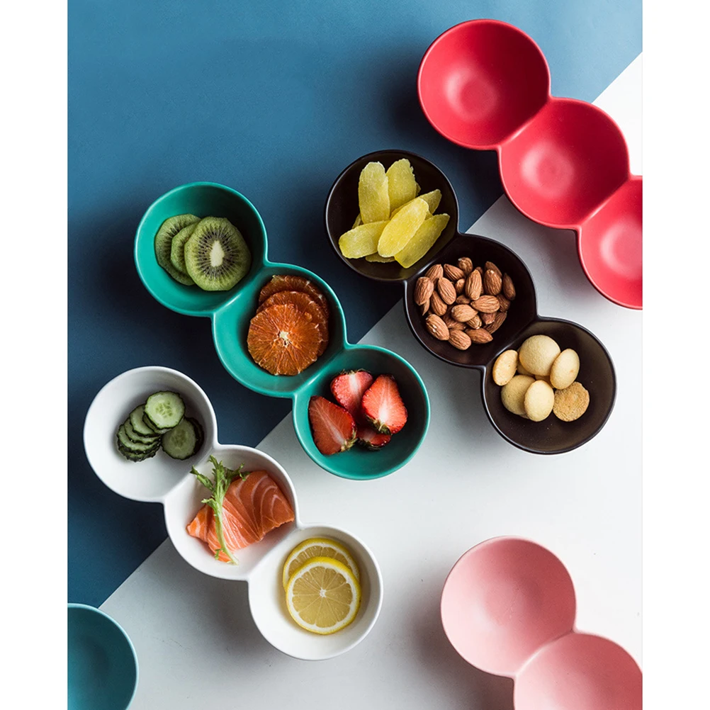 Круглая керамическая миска контейнер для хранения фруктовых блюд мини посуда