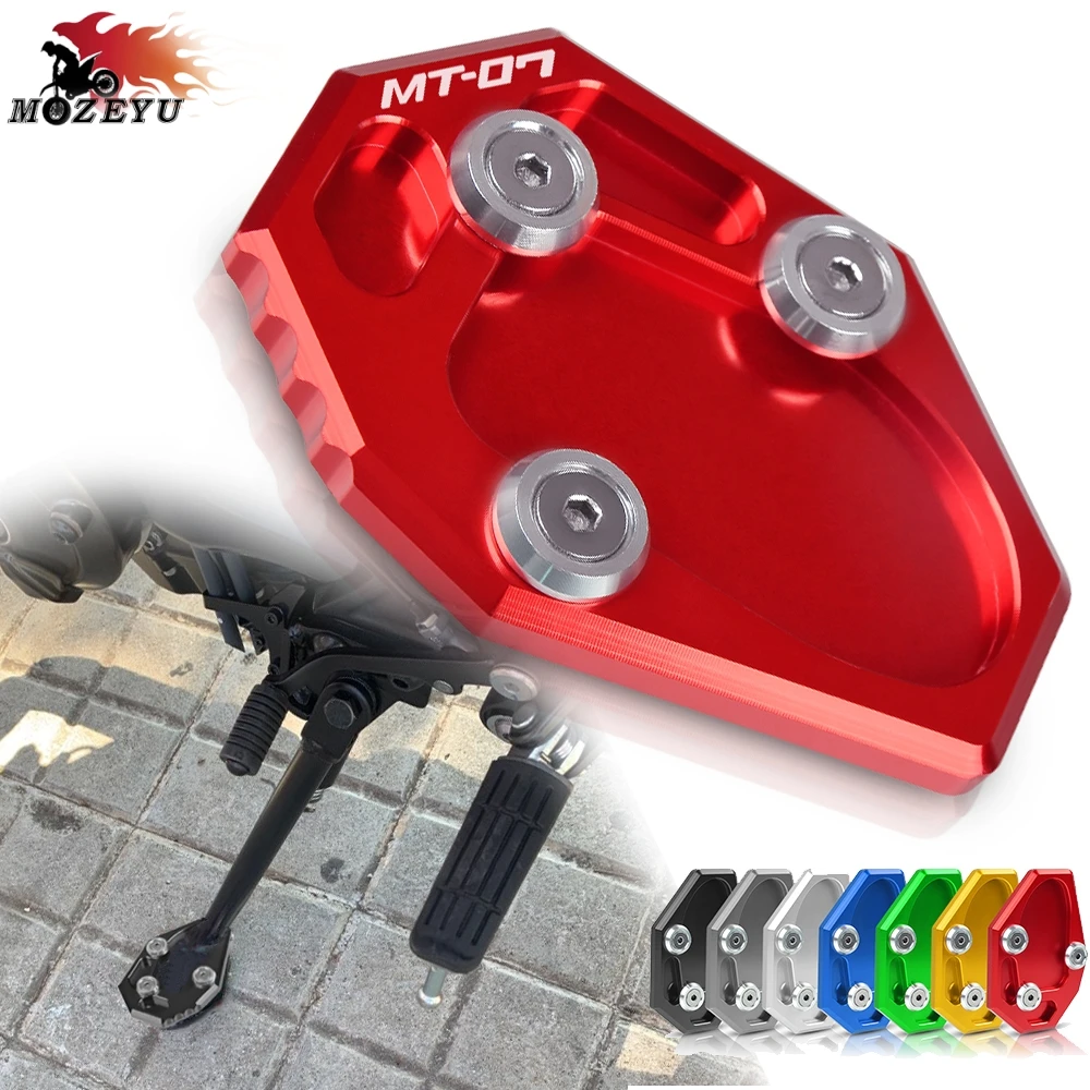 

Mt07 Motorcycle Side-Stand Kickstand Sidestand Plate Enlarge Main Stand Protect For YAMAHA MT-07 MT 07 213-2023 2022 2022 2021