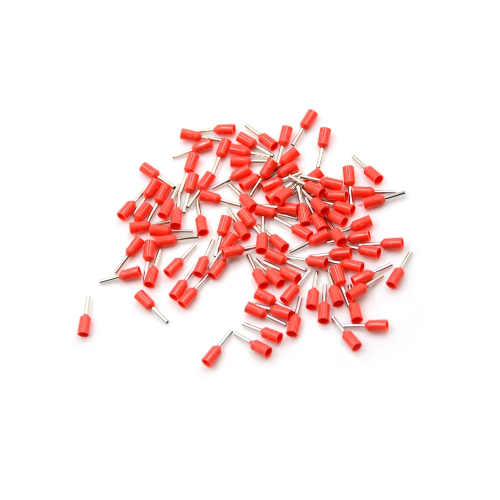 100 шт. мм2 22AWG Кабельный соединитель изоляционные обжимные трубки E0506