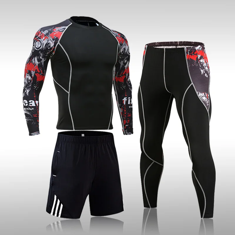 Комплект нижнего белья для мужчин спортивный костюм тренажерного зала фитнеса