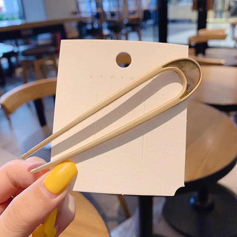 

French U-shaped Hair Twist Pin Decor Stylish Braiding Hairstyle Hair Clip Twist Barrette Hairpins Women Girl Retro Style