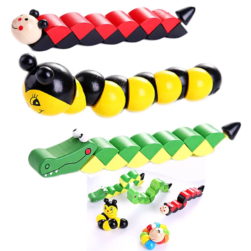 

Wooden Colorful Worm Shaped Educational Puzzle for Kid Baby Development Educational Toy Finger Game Gift Idea
