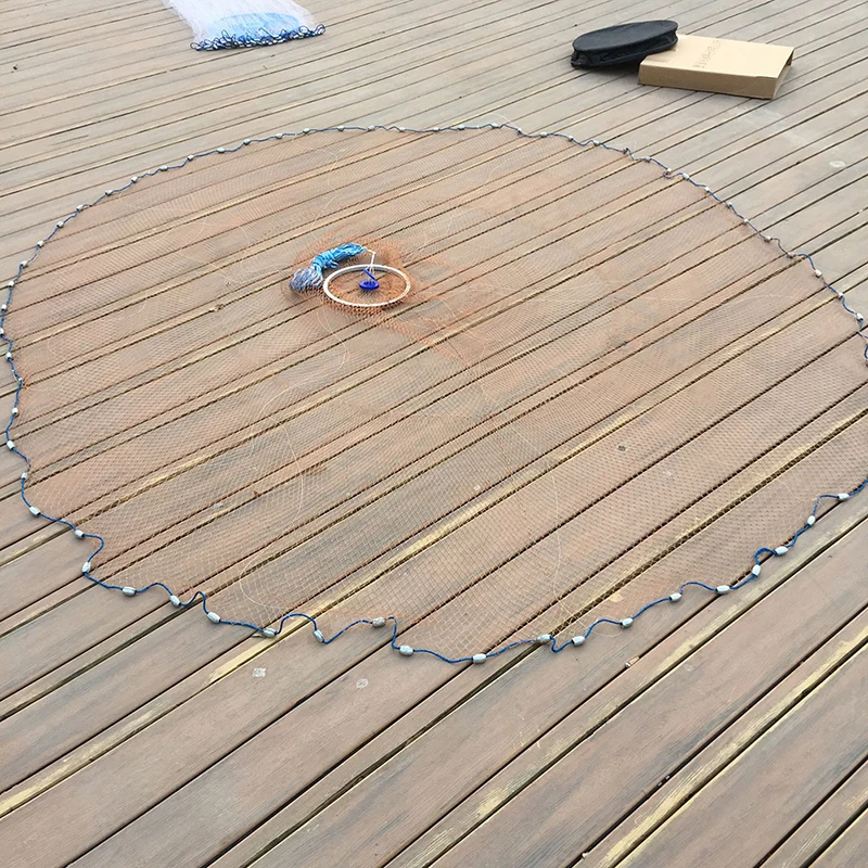 

Fishing Net Casting Diameter 240cm-720cm Braided Wire Fishing Network Throwing Hand With Ring Net 360cm Fishing Net