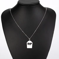 1pc cute multicolor resin rip plate necklace for children birthday gift woman jewelry