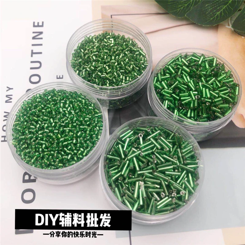 Зеленые Бусины в форме травы светоотражающие бусины Φ 2 мм шар 4 6 шестигранные для