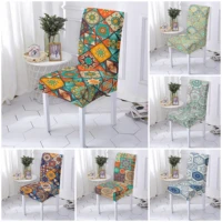 elastic mandala chair cover bohemian style chair slipcovers for dining room removable anti dirty chair protector 1246 pcs