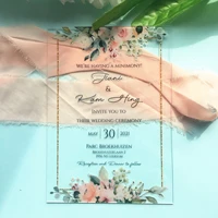 10pcs free shipping transparent wedding greeting invitation cards fancy uv printing business menu cards
