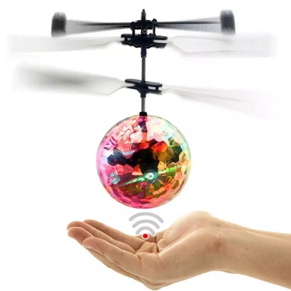 

DZQ RC Flying Ball Luminous Kid's Flight Balls Infrared Induction Aircraft Remote Control Toys Flash LED Light Plane Toys