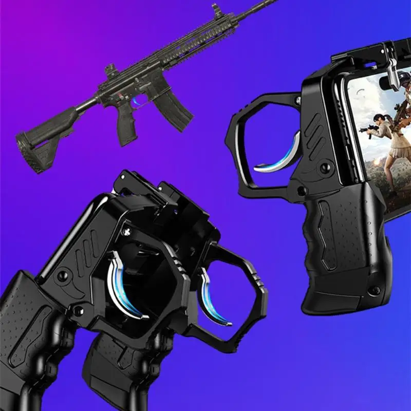 K21 Game Handle for PUGB Helper 4 Finger Ergonomic Grip Linkage Fast Shooting Button Controller Mobile Phone Universal
