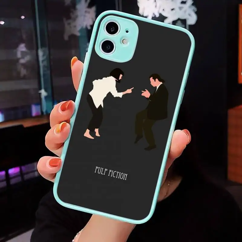 

Pulp Fiction soft Silicone Phone Cases Matte transparent For blue iPhone 12 Mini 11 Pro XR XS Max 7 8 Plus X Back Cover