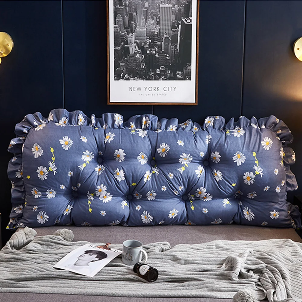 

100*12*53cm PP Cotton Solid Pillow Removable Bed Lumbar Cushion Home Decoration Headboard Pillow