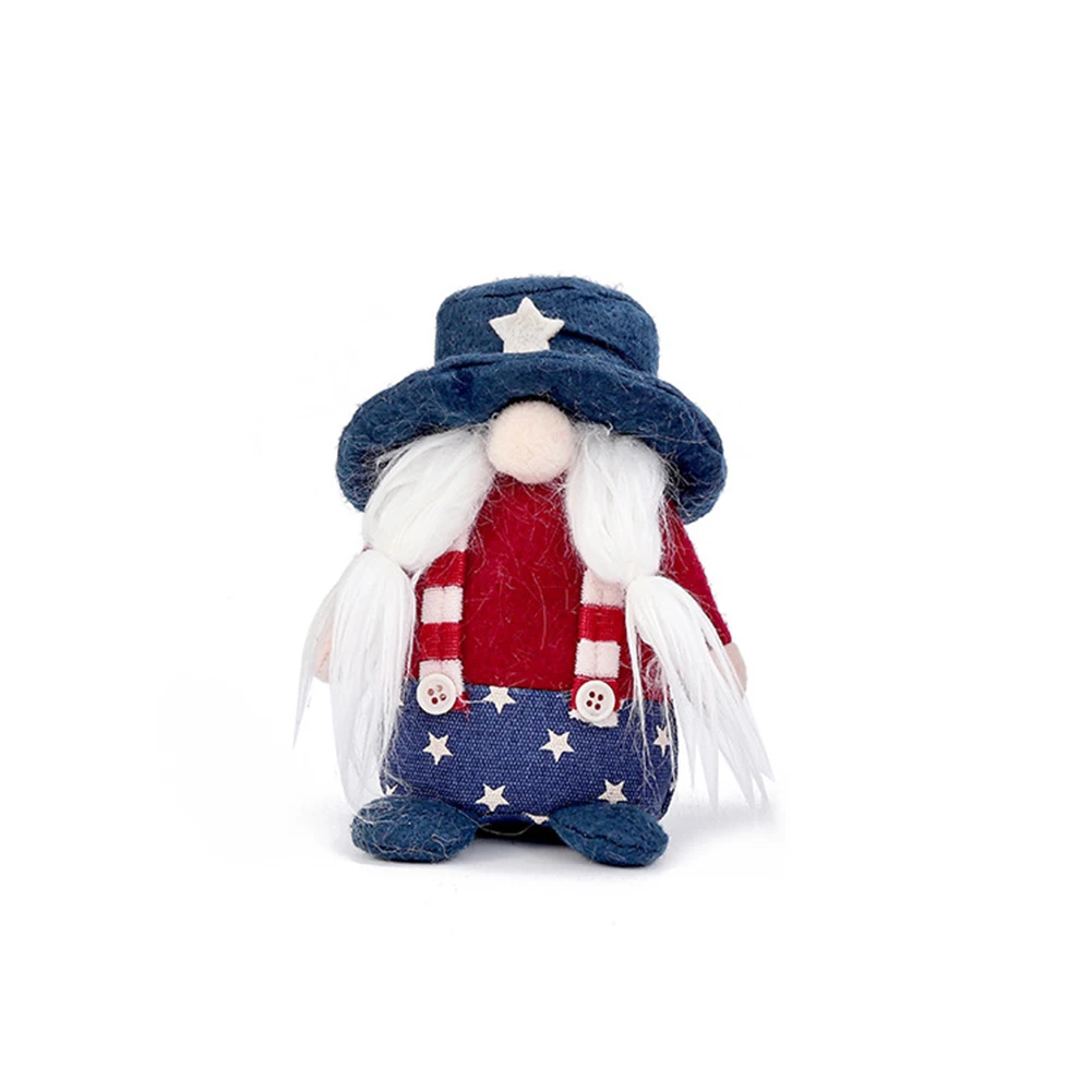 

Patriotic Gnomes 4th of July Decorations Home Table Gnomes Decor Handmade Independence Day Gnomes Plush Doll Ornaments