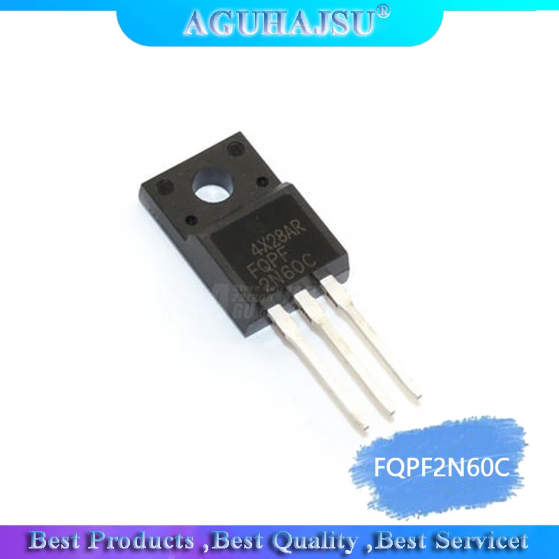 10 шт. FQPF2N60C 2N60C 2N60 600V 2A MOSFET n-канальный транзистор TO-220F новый оригинальный |
