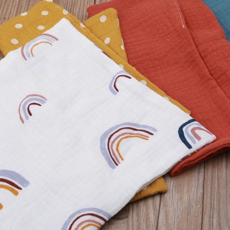 

5 Pcs/Set Baby Towels Muslin Cloth Hand Face Wipes Saliva Bib Handkerchief Gauze Cotton Boys Girls Washcloth