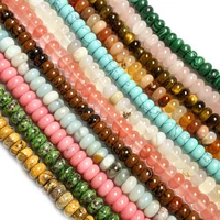 natural stone agates malachite turquoises beads abacus shape crystal loose beads for jewelry making diy bracelet necklace 6x10mm