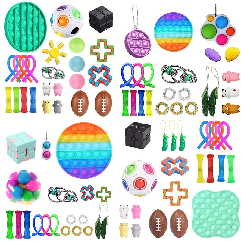 

Fidget Toys Pack Anti Stress Toy Set Stress Relief Gift for Adults Girl Children Sensory Antistress Relief Figet Toys Box TOP