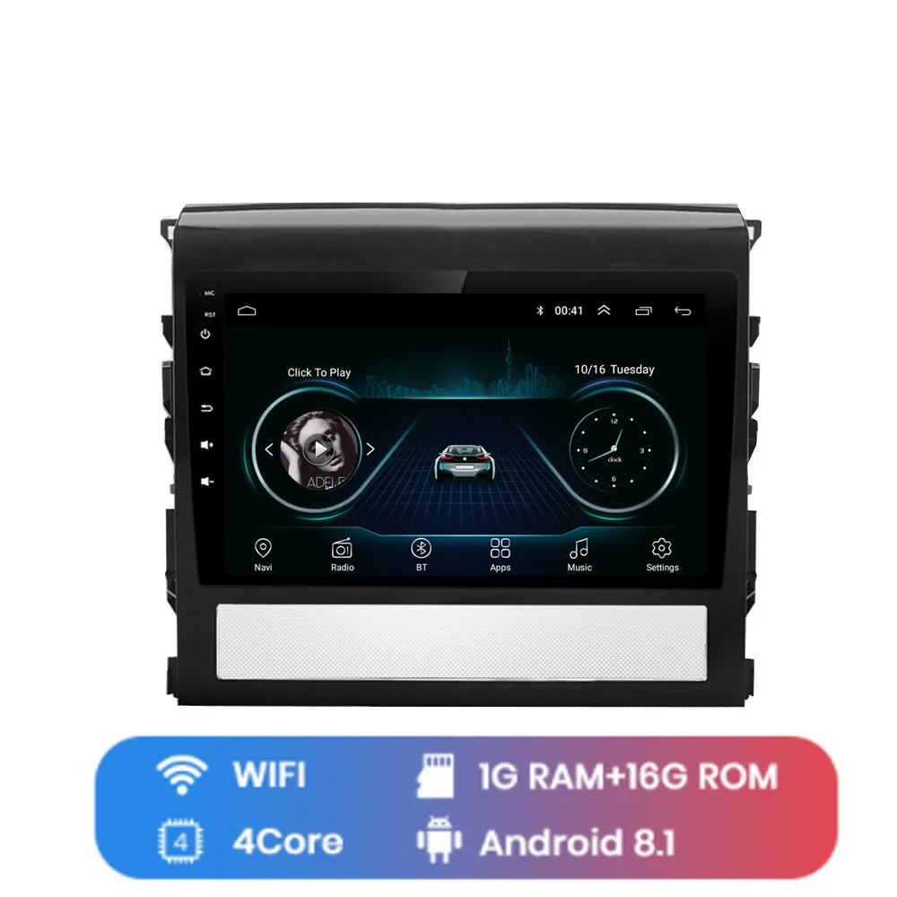 WIFI (1G 16G) 4G LTE Android 8,1 подходит для TOYOTA Land Cruiser-Мультимедиа стерео автомобильный dvd-плеер навигация gps радио - Цвет: WIFI (1G 16G)