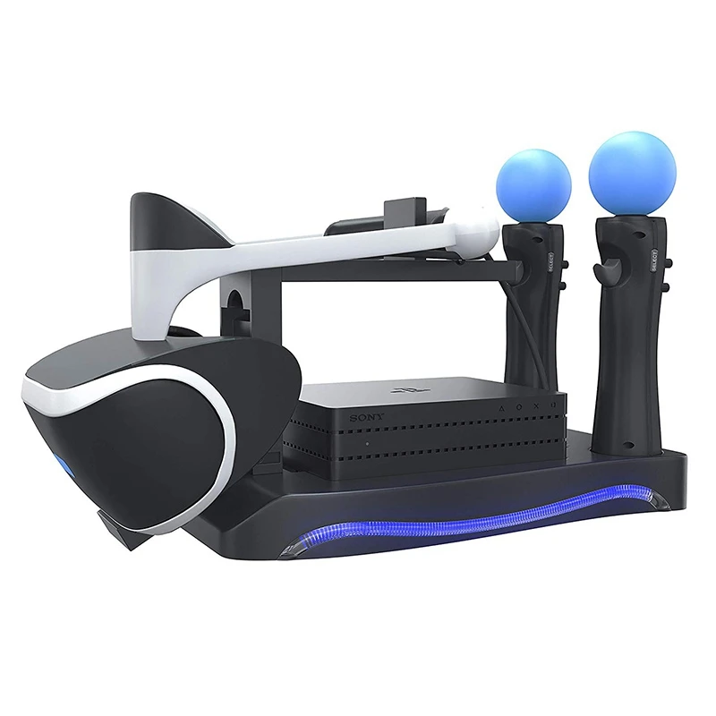 4 in 1 Game Handle Charger Bracket for Sony PS4 VR Second Generation Controller Base Headset Charging Stand | Электроника