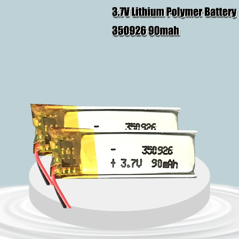 3 7 V 90mAh литий ионный аккумулятор 350926 литиевая полимерная аккумуляторная батарея