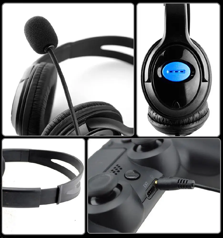 3.5mm Wired Stereo Headphone Headset Deep Bass Computer Gaming Headset for PS4 with Mic for PC for Video Game Line Type Dynamic images - 6