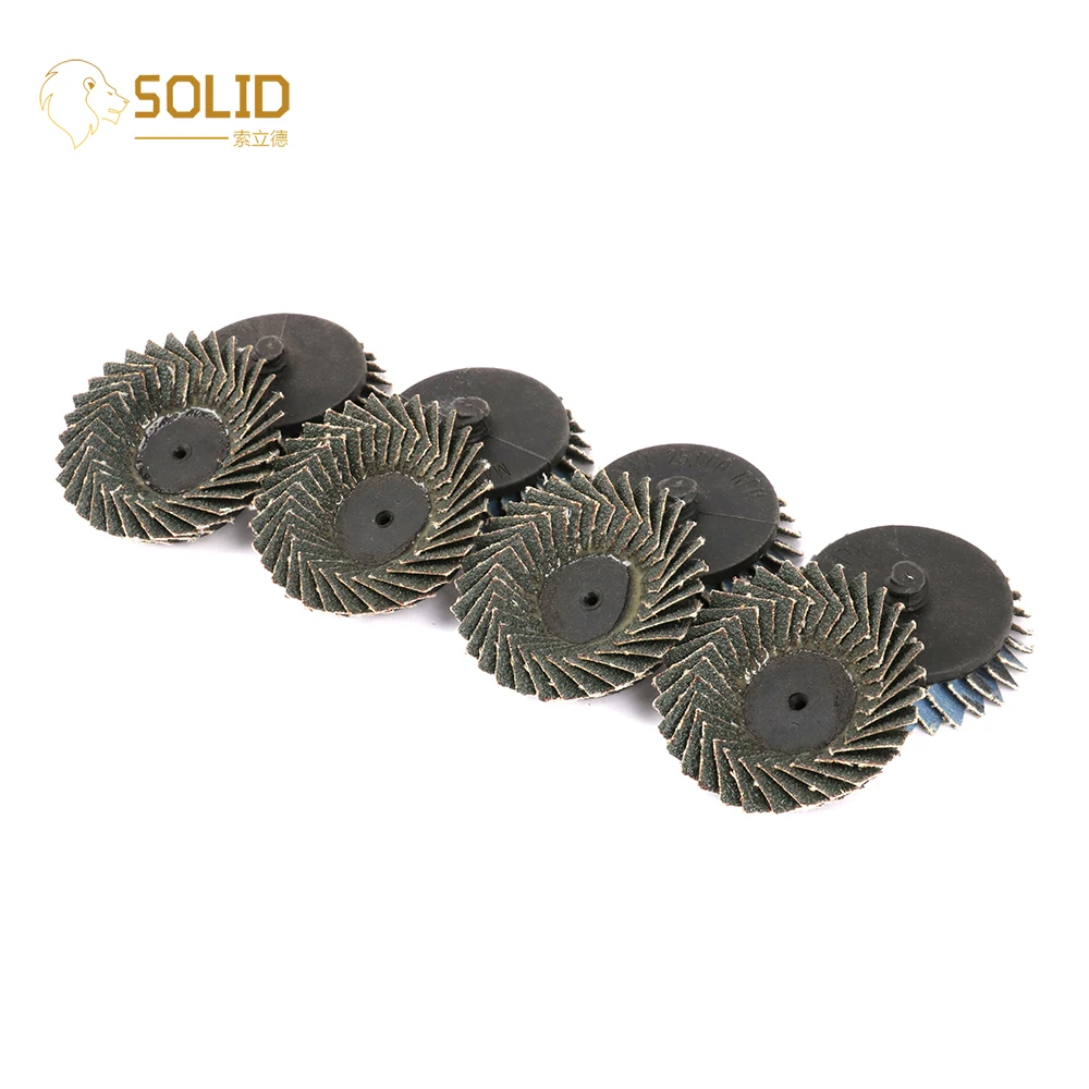 

15Pcs 2 Inch Type R Roloc Grinding Flap Disc Threaded Twist Lock 60# Abrasive Flap Disc Wheel for Grinding Metal Derusting Paint