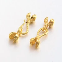 100 set flower brass hook s hook clasps lead cadmium free connector for diy jewelry making keychain necklace earring accessories