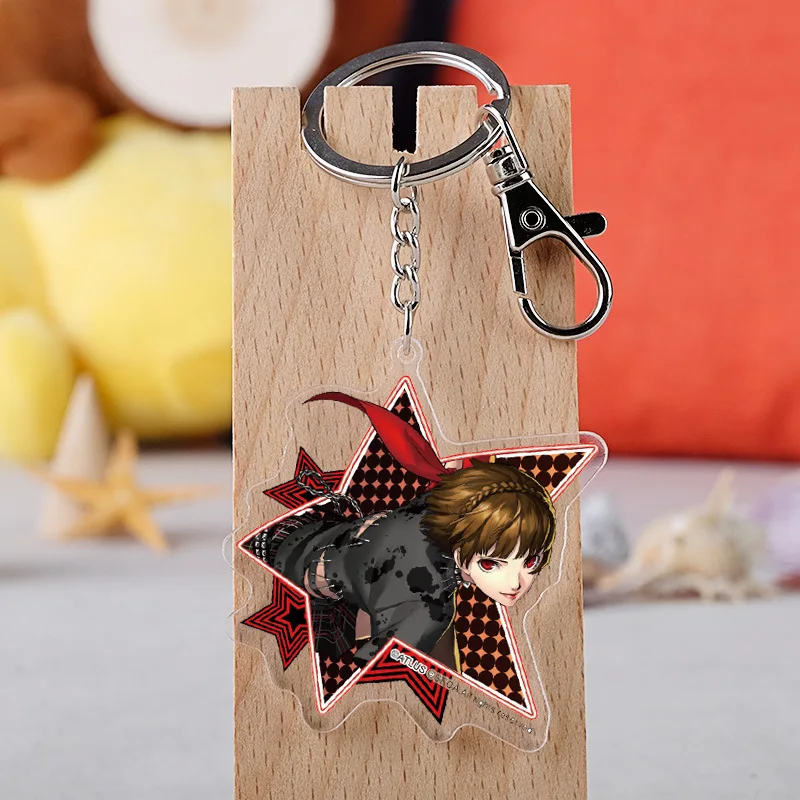 Брелок подвеска Persona 5 Joker Mokoto Sakura Anne Akechi Ryuji Sakamoto аниме акриловая фигурка брелок