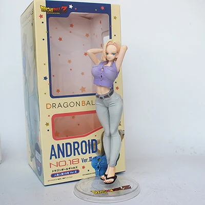 C with box 3styel Dragon Ball Z Сексуальная Android 18 лазурит Стрекоза фигурка игрушки коллекция кукла рождественский подарок - Цвет: C with box