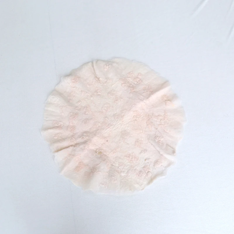 Новорожденный круглый шерстяной фетр одеяло бутафория для фото Детские Корзина