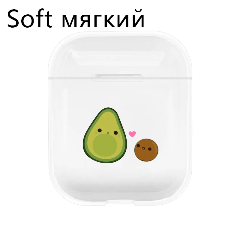 I200549 soft Мягкий чехол для Apple airpods, чехол, лето, фрукты, авокадо, беспроводной, Bluetooth, чехол для наушников Airpods, защитный чехол для наушников - Цвет: I200549 soft