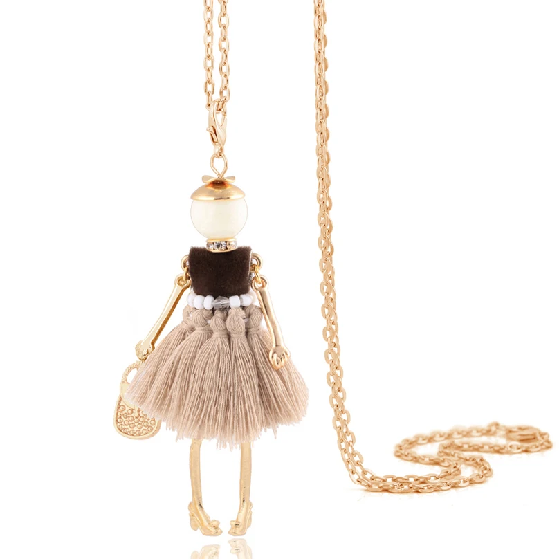 Длинное ожерелье для женщин модное милое с подвеской девушек ювелирные