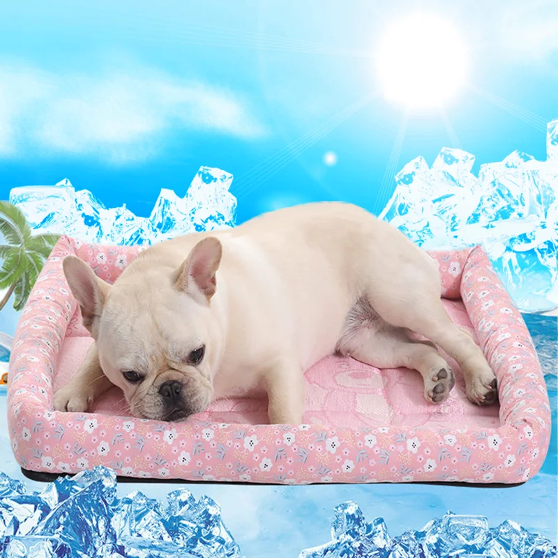 Летние собака матрас дышащий Прохладный лед коврик Водонепроницаемый моющийся