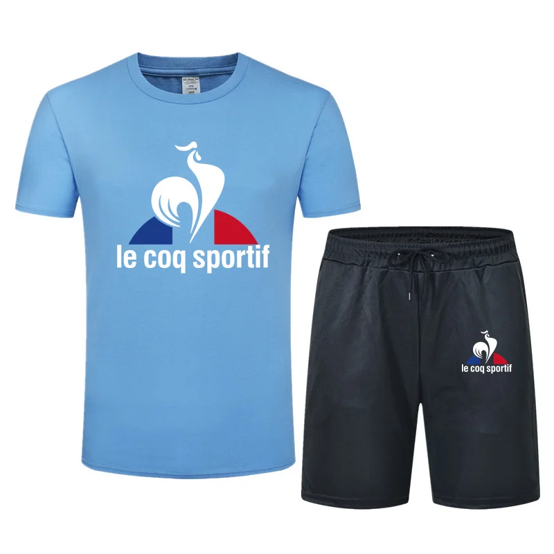 

Track And Field Wear Men's Summer Shorts Suit Short Sleeve + Pants Casual Wear Printed Letter Men's Sportswear Fitness Suit Men'