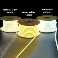 ac220v cob led strip 12mm 280 ledsm ip65 waterproof high density flexible tape strip light garden lighting 3000k 4000k 6000k