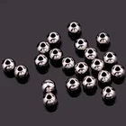100 шт., бусины для рукоделия, из нержавеющей стали