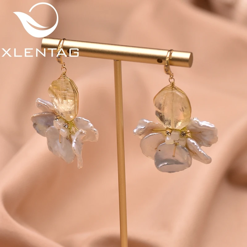 XlentAg оригинальные серьги в стиле бохо с натуральным пресноводным барочным