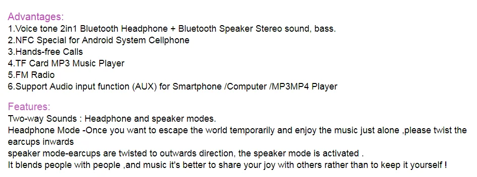 SODO NFC беспроводные bluetooth-наушники с поворотным динамиком беспроводные внешние наушники с микрофоном Складная bluetooth-гарнитура